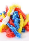 Casquillos plásticos disponibles del pelo de Polyethlene del tamaño multi con la tira coloreada el elástico