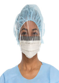 Anti-bacteriano disponible quirúrgico de la mascarilla del gancho de 3 capas con el escudo del plástico transparente
