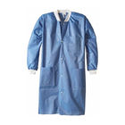 La chaqueta disponible del calentamiento de SMS de la prenda impermeable azul friega con el puño hecho punto del cuello
