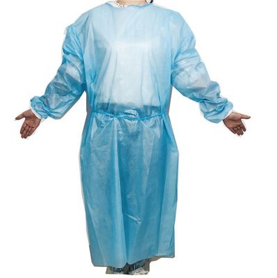 El PE cubrió los vestidos no tejidos del aislamiento del nivel 2 de AASI AAMI con el puño elástico PB70-2012